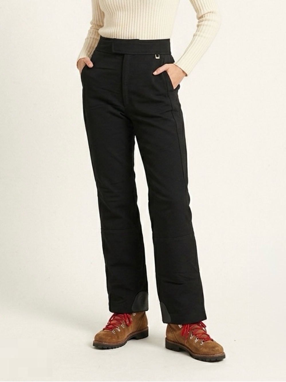 Vintage Roffe Ski Pants High Rise Stretch Slim Black XS